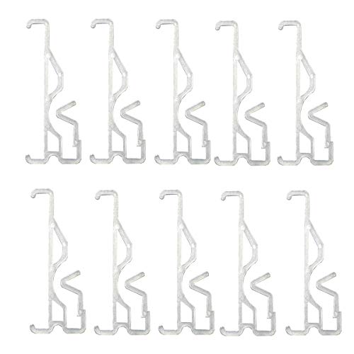 Product Cover Cutelec Valance Clips 2.5inch 10Pack Clear Plastic for Blinds Components/Parts/Accessory