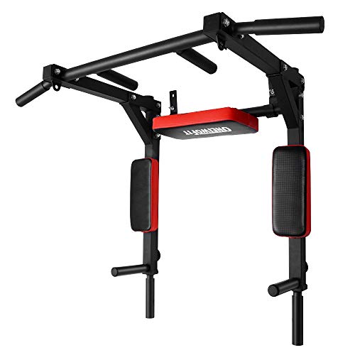 Product Cover ONETWOFIT Multifunctional Wall Mounted Pull Up Bar/Chin Up bar,Dip Station for Indoor Home Gym Workout,Power Tower Set Training Equipment Fitness Dip Stand Supports to 440 Lbs OT126