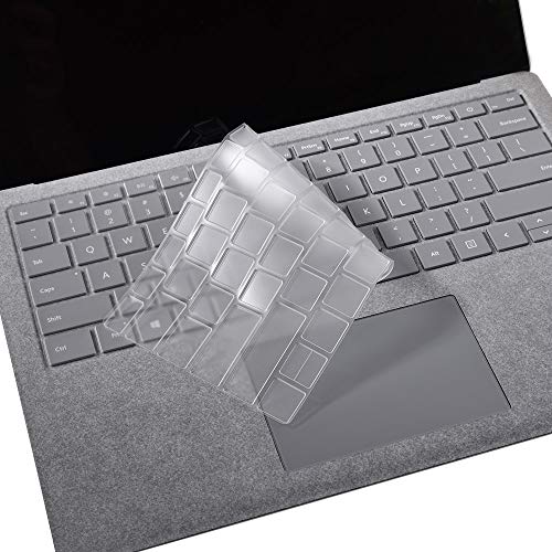 Product Cover XISICIAO Premium Ultra Thin Keyboard Cover for Microsoft Surface Laptop 3 (2019 Released)/ 2/1, Surface Book 2 (2017/2018 Released) TPU Protector, US Layout/Thin Waterproof Silicone Keyboard Skin