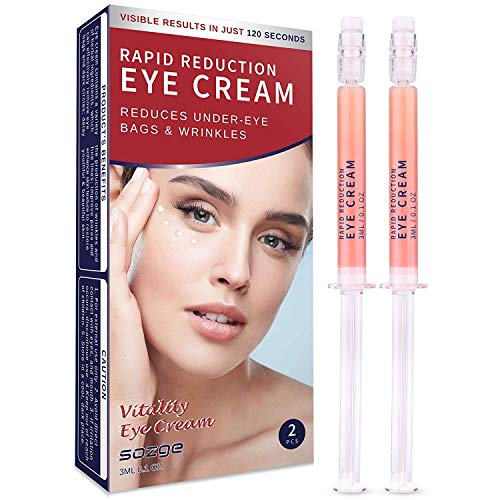 Product Cover Rapid Reduction Eye Cream for Rapidly Reducing Bagginess, Puffiness, Dark Circles and Wrinkles in 120 Seconds by SOZGE 2Pcs