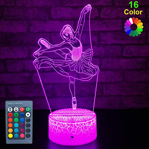 Product Cover FlyonSea Kids Ballet Gifts,Ballet Girls Light Ballet Dancer 16 Color Changing Nightlight with Touch and Remote Control, Ballet Art Decor Light Birthday for Kids Girls Baby