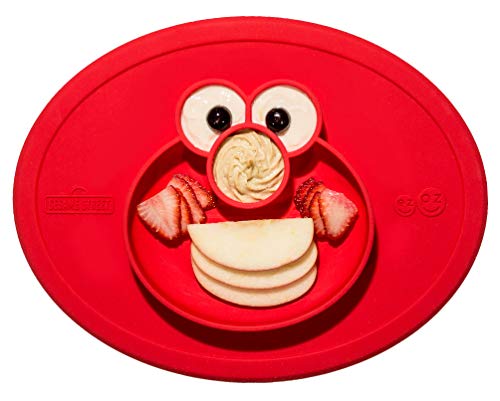Product Cover ezpz Sesame Street Elmo Mat - One-Piece Silicone placemat + Plate (Red)