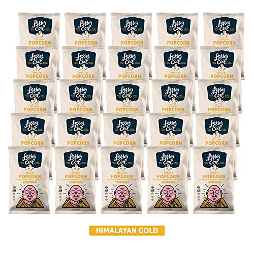 Product Cover LesserEvil Organic Popcorn, Himalayan Gold, .88 Ounce, 25 Count