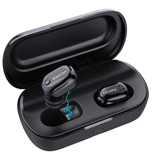 Product Cover DACOM Bluetooth Headphones Bluetooth 5.0 True Wireless Earphones in-Ear Stereo with HD Microphone Binaural Calls, One-Step Pairing with 【 2000mAh Charging Case】 for iPhone Android.