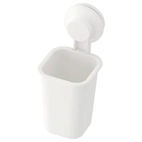 Product Cover IKEA TISKEN Toothbrush Holder with Suction Cup, White with TSS Cotton Balls(5 Pieces)
