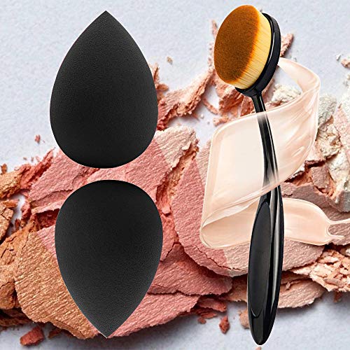 Product Cover materasu original 2+1Set real latex free beauty roud makeup egg shaped BB Cream sponge Oval Brush foundation cleaners under 5dollars for travel