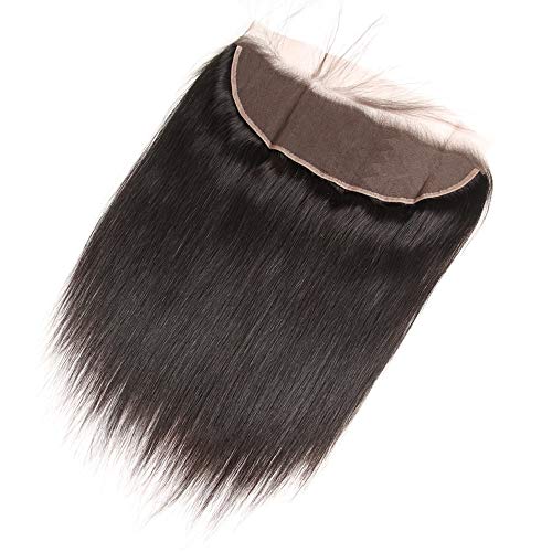 Product Cover 18 Inches Brazilian Virgin Human hair Pre Plucked Hair Line 13 x 4 Lace Fontal Straight Wave With Hair Ear To Ear Closures (18