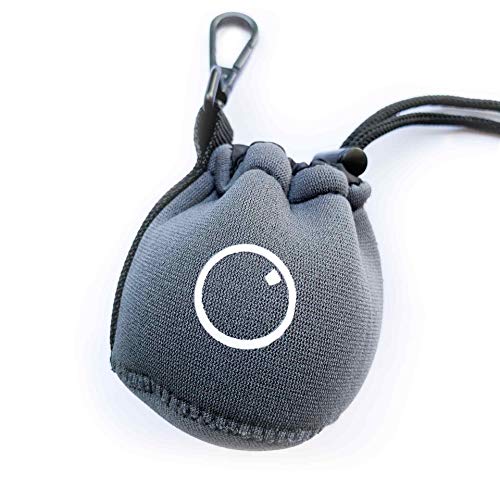 Product Cover Original Lensball - Protective Crystal Ball Bag - Space Grey Woven Neoprene with Velvet Interior - 80 mm