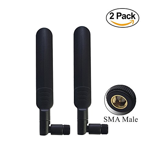Product Cover Aigital 2 x 9dBi Dual Band 4G SMA Male Connector Antenna High Gain LTE Wireless WiFi Antenna Compatible with Mini Wireless Network Card/Routers/Repeater/Range Extender/Desktop PC for Mobile Broadband