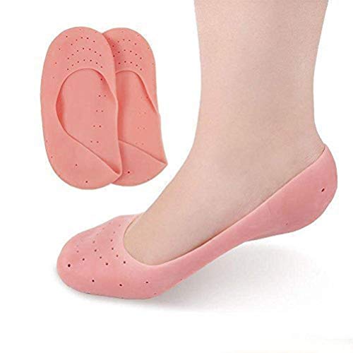 Product Cover M7STORE Anti Crack Foot Protector Full Length Silicone Moisturizing Socks for Woman Foot Care and Heel Cracks Relief