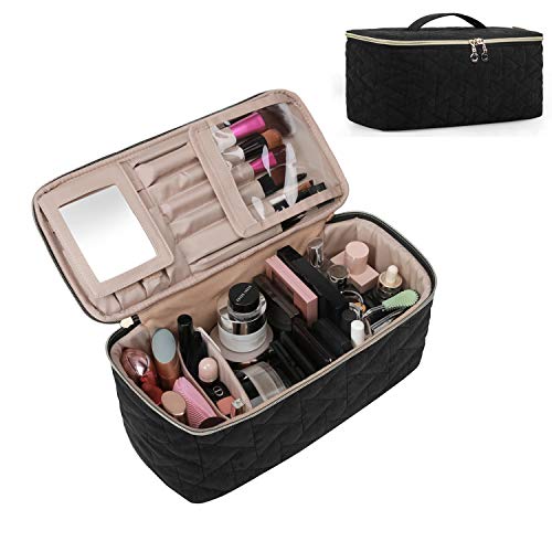 Product Cover BAGSMART Makeup Bag Cosmetic Bag Large Toiletry Bag Travel Bag Case Organizer for Women, Black
