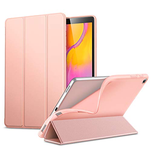 Product Cover ESR Rebound Slim Case for Samsung Galaxy Tab A 10.1 (2019) [SM-T510/T515], Stand Case with Flexible TPU Back and Rubberized Coating, Viewing/Typing Stand, Rose Gold