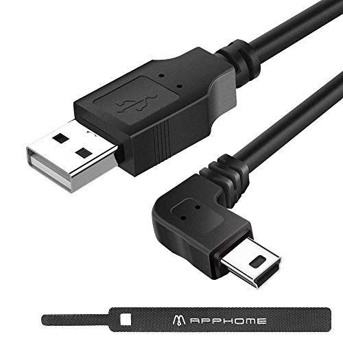 Product Cover Mini USB Charging Cable 4.9FT 2 Pack Compatible with Garmin Nuvi, APPHOME USB 2.0 A-Male to Mini-B Replacement Car Vehicle Cord for Garmin GPS Nuvi 200 57LM 67 C255 2539LMT 2597LMT Dashcam