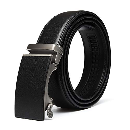 Product Cover Belt for Men, Mens Leather Ratchet Dress Belt Automatic Buckle Wide 1 3/8