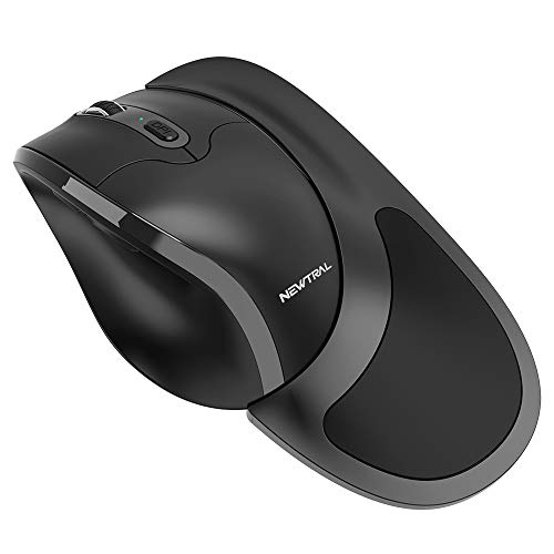 Product Cover Newtral Medium Size (Small，Medium，Large Available) Semi-Vertical Wireless Ergonomic Mouse,All Buttons Programmable, 800/1600/2400 DPI, Detachable Magnetic Palm Support (M)