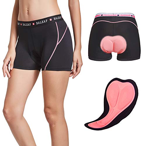 Product Cover BALEAF Women's Cycling Underwear Shorts 3D Padded Breathable Mesh Compression Shorts Black/Pink Size M