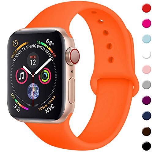 Product Cover TIMTU Sport Bands Compatible with Apple Watch 42mm 44mm, for Women Men, M/L Orange