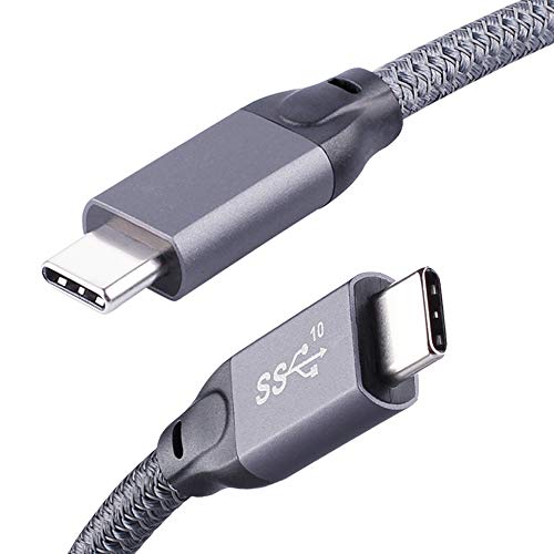 Product Cover USB C to USB C Cable, QCEs 20Gbps Type C 3.1 Gen 2 Cable 5A 100W 5Ft for 4K Video and PD Nylon Braided Fast Charger Thunderbolt 3 Compatible with MacBook Pro Air,iPad Pro 2018,Pixel 2/3 XL,Galaxy S10
