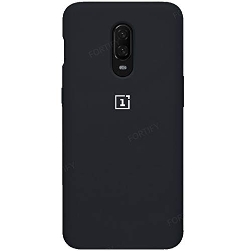 Product Cover Fortify Pure Liquid Silicone Protective Back Case/Cover with Inner Microfiber Cloth Designed for OnePlus 7 - Black