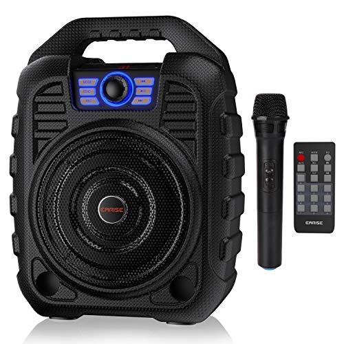 Product Cover EARISE T26 Portable PA System Bluetooth Speaker with Wireless Microphone, Rechargeable Karaoke Machine with FM Radio, Audio Recording, Remote Control, Supports TF Card/USB, Perfect for Party