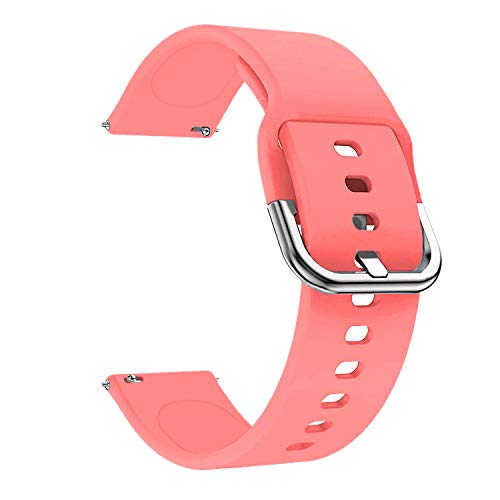 Product Cover Lwsengme Watch Bands-Width 20mm,22mm-Quick Release & Choose Color-Soft Silicone Replacement Watch Straps (#4, 20mm(Watch Lug Width is 20mm))