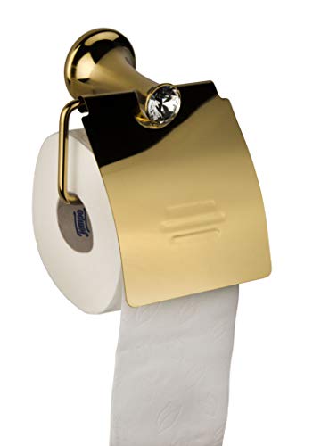 Product Cover KYOTO BS2006 GILBART Brass Wall Mounted Toilet Paper Holder with Gold Finish for Toilet Seat in Bathroom (Toilet Paper Holder)