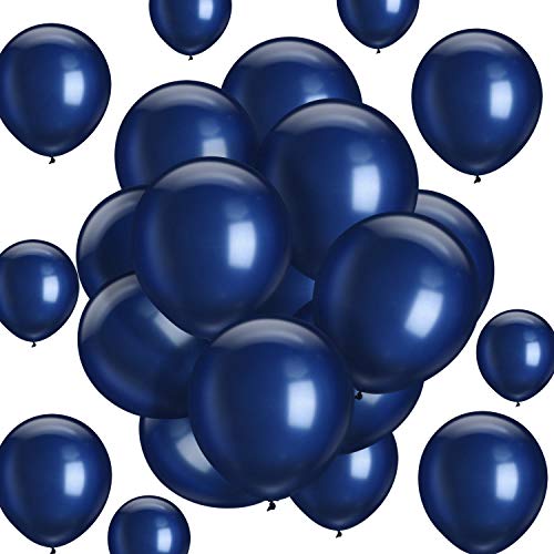 Product Cover Hestya Navy Blue Balloons 100 Pack 10 Inch Party Balloons Navy Blue Latex Balloons for Weddings, Birthday Party, Bridal Shower, Party Decoration (Navy Blue, 10 Inch)