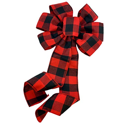 Product Cover GiftWrap Etc. Buffalo Plaid Christmas Wreath Bow - 10