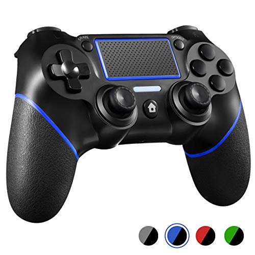 Product Cover PS4 Controller ORDA Wireless Gamepad for Playstation 4/Pro/Slim/PC and Laptop with Motion Motors and Audio Function, Mini LED Indicator, USB Cable and Anti-Slip - Blue