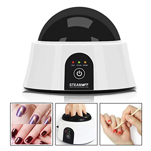 Product Cover Portable Steamer Off Gel Nail Polish Remover Machine, Professional Dip UV Nail Steam Removal Tools for Beauty Salon Home Use (Black)