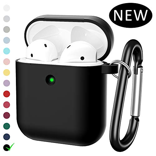 Product Cover 2019 OULUOQI for Airpods Case, 360°Protective Shockproof for Airpods Case Cover Compatible with Apple Airpods 2 &1 (Front LED Visible)