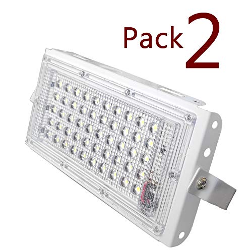 Product Cover PickTheDeal 50 Watt Ultra Thin Slim IP65 Metalled Flood Outdoor Light Cool White Waterproof Brick - 50W (Pack of 2)