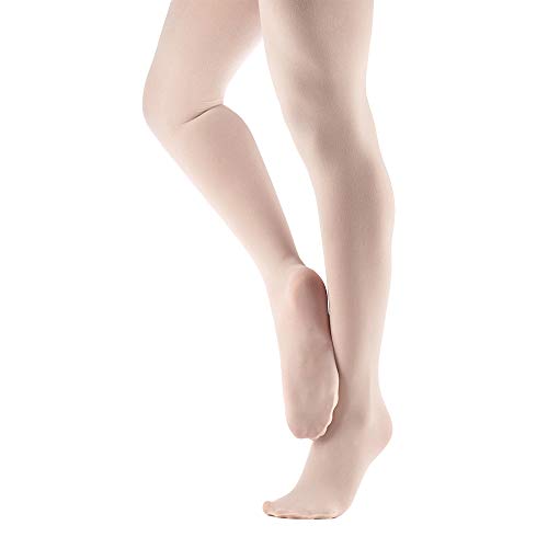 Product Cover Girls Ballet Tights Footed Dance Tight for Women Kids Pink White NEWCHAO