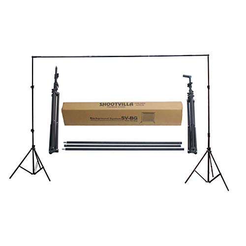 Product Cover SHOOTVILLA Studio Backdrop Background Stand Camera Accessory Photography Stand kit Support System Portable and Foldable with Bag (SV-BS)
