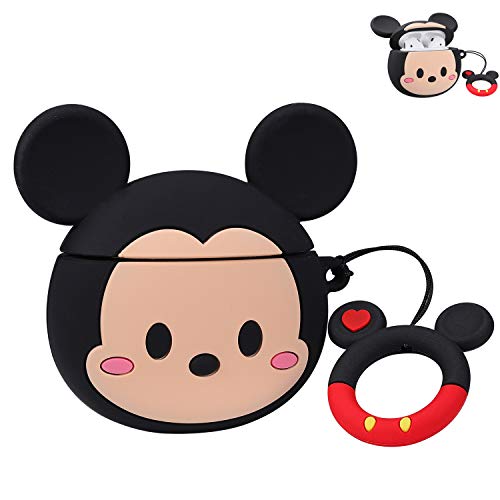 Product Cover Mulafnxal Compatible with Airpods 1&2 Case, Cute Cartoon Character Silicone Airpod Cover,Kawaii Fun Cool Design Skin,Fashion Animal Designer Funny Cases for Girls Teens Boys Air pods (Q Mickey Mouse)