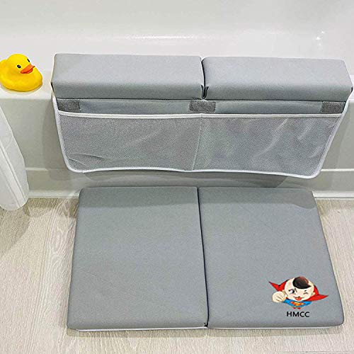 Product Cover Bath Kneeler with Elbow Pad Rest Set-1.5inch Thick Non-Slip Larger Soft Kneeling Cushion Mat for Bathtub, Protect Knees Elbow While Tub Bathing and Bathroom Time for Infant,Baby,Toddler,Kids Shower