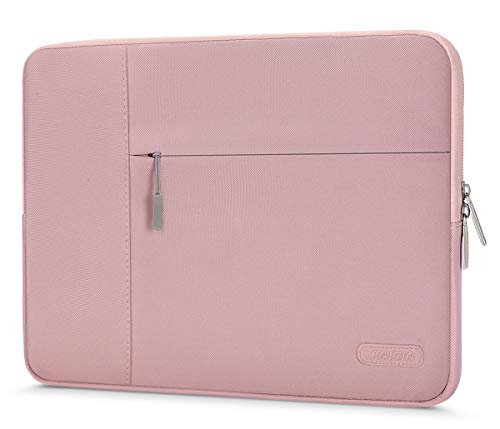 Product Cover MOSISO Laptop Sleeve Compatible with 13-13.3 Inch Macbook Pro, Macbook Air, Surface Laptop, Chromebook Notebook Computer Bag with Upper Side Zipper, Polyester Multifunctional Carrying Case Cover, Pink