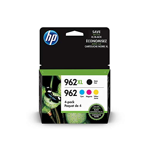 Product Cover HP 962XL High Yield Black and HP 962 Cyan, Magenta, Yellow Original Ink Cartridges Pack of 4 (3JB34AN)