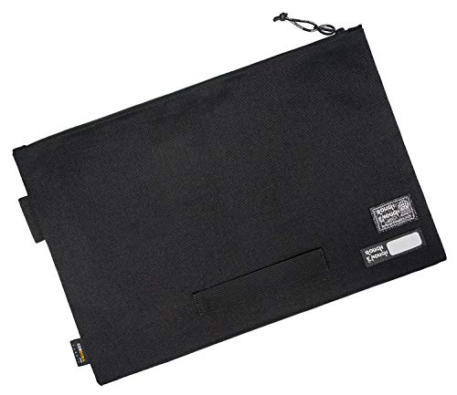 Product Cover Rough Enough Safe Document Organizer File Folder Organizer A4 Paper Letter Manila Size Holder Bag Pouch Case for Filing with Zipper Carry Legal Notebook Storage Handle Pen Loop Waterproof Black