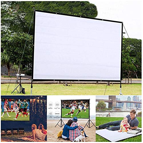 Product Cover MUDEREK Foldable Anti-Crease for Home Theater Indoor Outdoor Projector Movie Screen Projection Screens