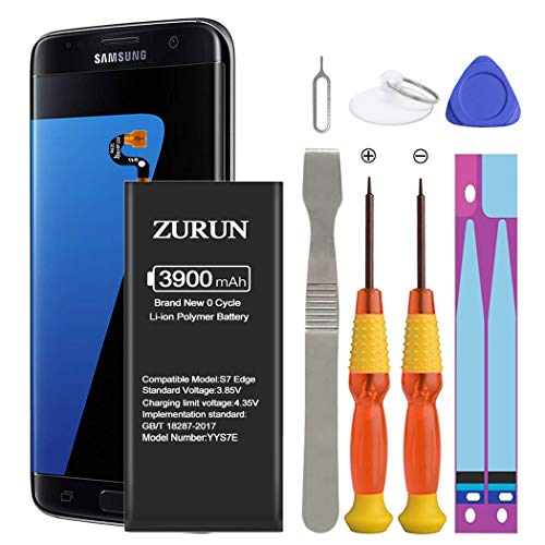 Product Cover Galaxy S7 Edge Battery ZURUN 3900mAh Li-Polymer Battery EB-BG935ABE Replacement for Samsung Galaxy S7 Edge G935 G935V G935A G935T G935P with Screwdriver Tool Kit [2 Year Warranty]