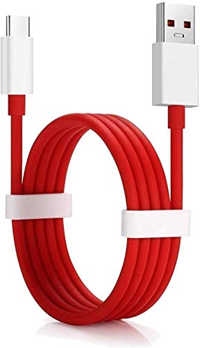 Product Cover Croiky Fast Data Sync Charging Cable Compatible with All One Plus & C Type Devices (Red & White)