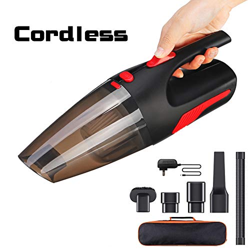 Product Cover Handheld Vacuum,AUELEK Cordless Vacuum Cleaner,Rechargeable Car Vacuum Cleaner Lightweight Portable,Powerful Wet Dry Vacuum Cleaner with LED Light for Home and Car Cleaning