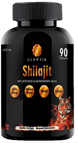 Product Cover GLOWSIK Shilajit extracts with safed musli & ashwagandha 1000 mg (90 capsules)