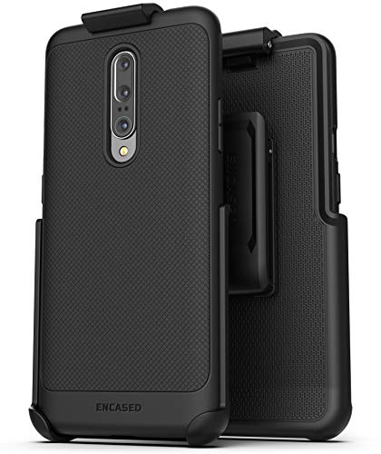 Product Cover Encased OnePlus 7 Pro Belt Clip Case (Thin Armor) Slim Grip Cover with Holster - Black