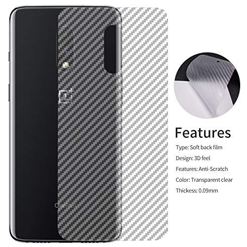 Product Cover Valueactive Back Screen Protector Film Carbon Fiber Finish Ultra Thin Scratch Resistant Safety Protective Film for OnePlus 7