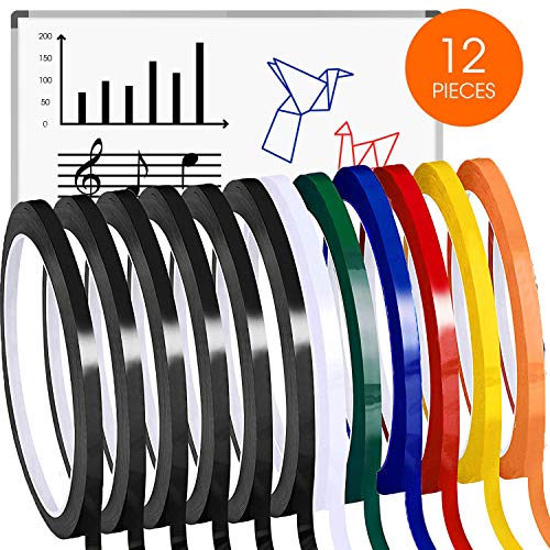 Product Cover Whiteboard Pinstripe Tape 12 Rolls 1/8
