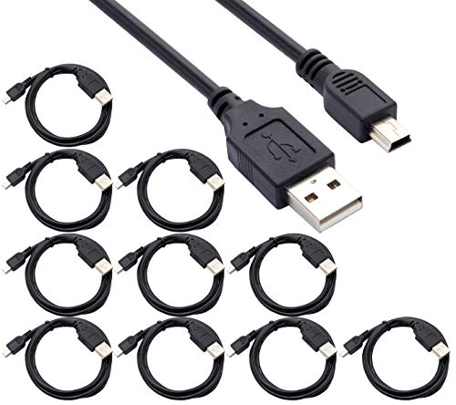 Product Cover 10 Pack 3 Feet USB 2.0 A to Mini 5 pin B Cable for External HDDS/Camera/Card Readers