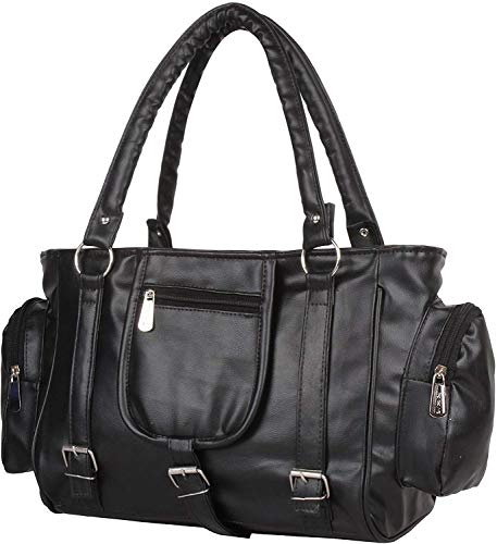Product Cover M.S ZONE Women's PU Leather Handbag (CKRK101 black) (Today Offer Deal of the Day)