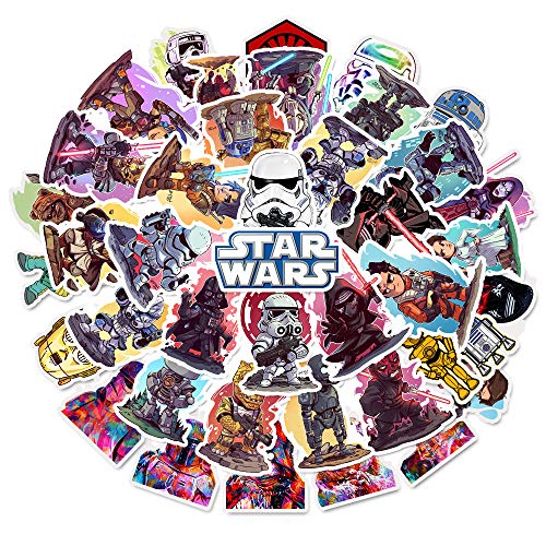 Product Cover MooFun Star Wars Waterproof Vinyl Stickers 50 PCS for Laptops Car Decals Party Supplies Decor